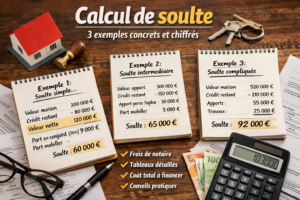 Lire la suite à propos de l’article Calcul de soulte : comprendre, calculer et éviter les erreurs (3 exemples détaillés)